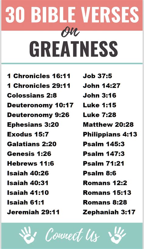 30 Uplifting Bible Scriptures on Greatness – ConnectUS