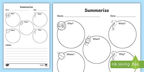 Summary Writing Frame (Teacher-Made) - Twinkl