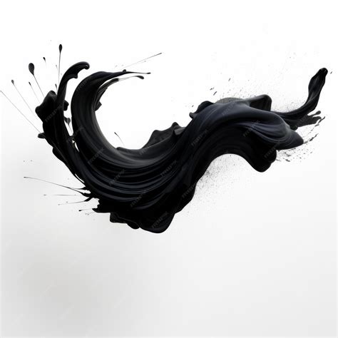 Premium AI Image | Abstract Black Photoshop Brush on Plain White Background