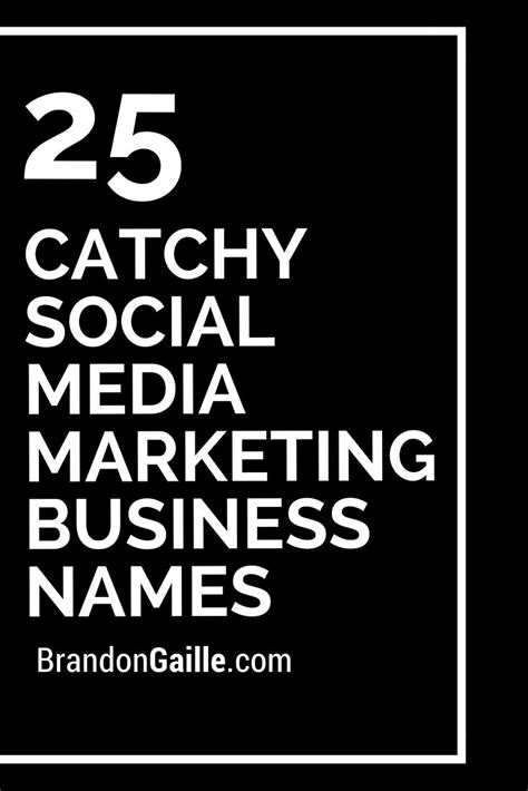 100 Catchy Social Media Marketing Business Names | Social media marketing business, Social media ...