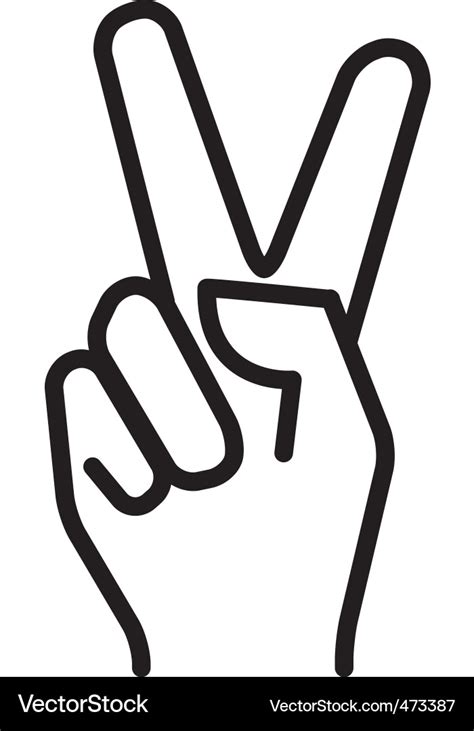 Peace hand symbol Royalty Free Vector Image - VectorStock