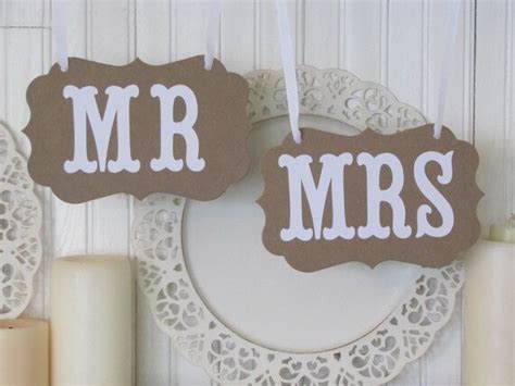 MR and MRS Wedding Signs Wedding Photos Wedding Reception | Etsy