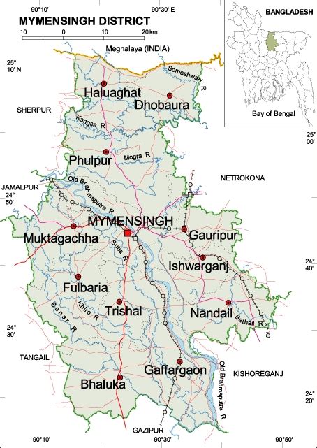 eviewbangla: About Mymensingh District with Map.