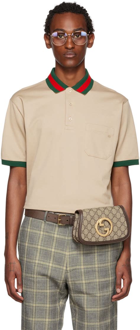 Gucci: Beige GG Polo | SSENSE