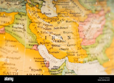 Map of Iran and the Middle East Stock Photo - Alamy