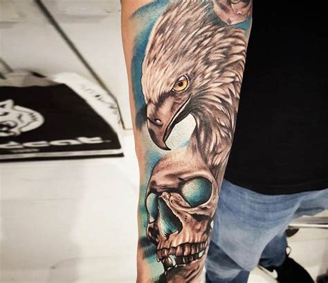 Eagle and Skull tattoo by Klebyz Soares | Post 19082