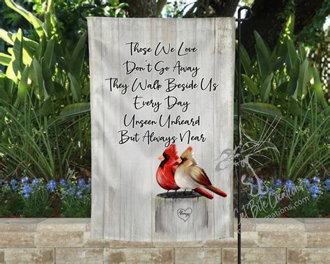 Memorial Garden Flag 2 Cardinal Memorial flag Personalized | Etsy