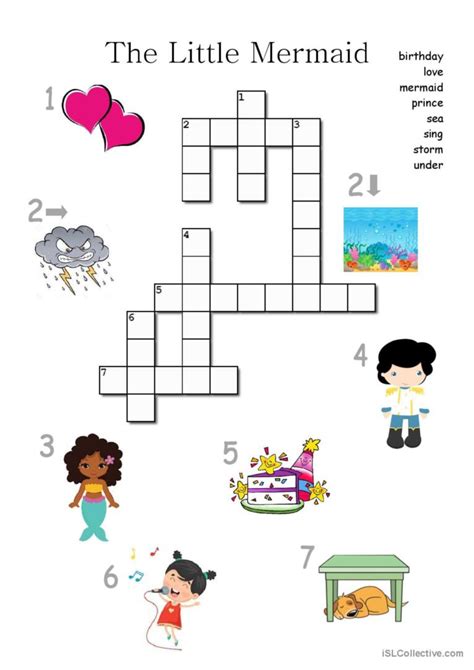 The Little Mermaid Prince Crossword - prntbl.concejomunicipaldechinu.gov.co