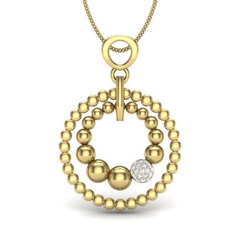 Golden Diamond Pendant | Valentine Jewellery