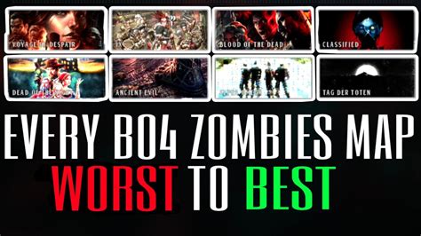 RANKING EVERY BLACK OPS 4 ZOMBIES MAP WORST TO BEST - YouTube