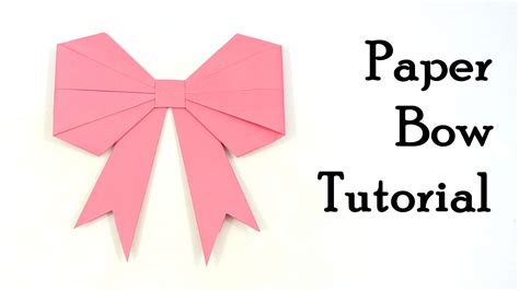 How to Make a Bow out of Paper - Easy Paper Bow/Ribbon | Paper bows tutorial, Paper bow, Origami bow