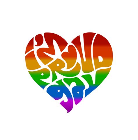 I'm proud gay written in heart shape. Gay proud with 6 colors. 19603494 Vector Art at Vecteezy