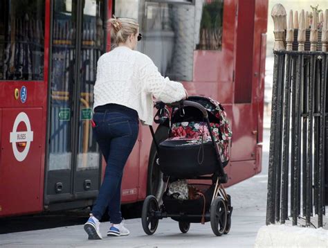 Rachel Riley - Seen with baby daughter Maven Aria in Central London-08 ...