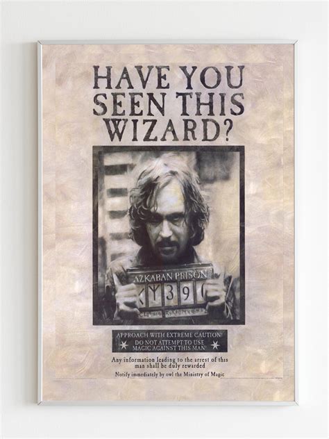 Sirius Black Wanted Poster - Poster Art Design
