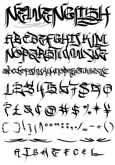 New English Font Family - Graffiti Fonts