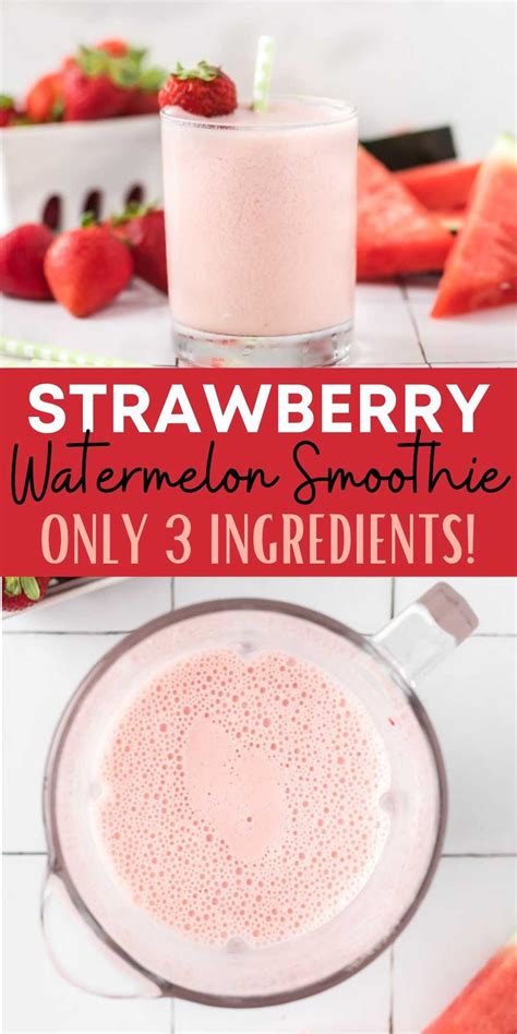 Strawberry watermelon smoothie recipe - Quick and Easy!