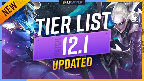 UPDATED TIER LIST for PATCH 12.1! - League of Legends - Win Big Sports