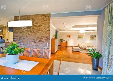 Elegant modern dining room stock image. Image of rooms - 78145239