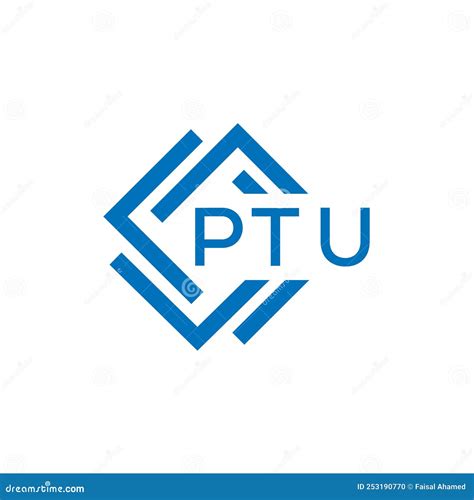 PTU Letter Logo Design on White Background. PTU Creative Circle Letter ...