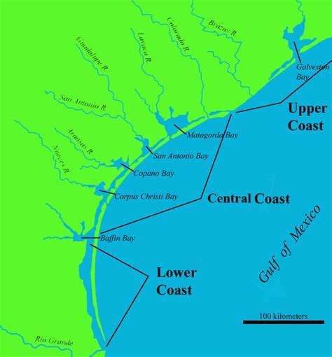 Map Of Texas Coastline