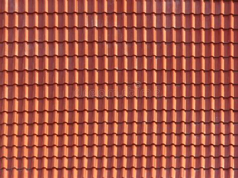 Roofing Texture. Red Corrugated Tile Element of Roof Stock Image - Image of background, overlap ...