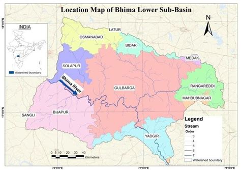 Location map of Bhima lower sub-basin covering parts of the Indian ...