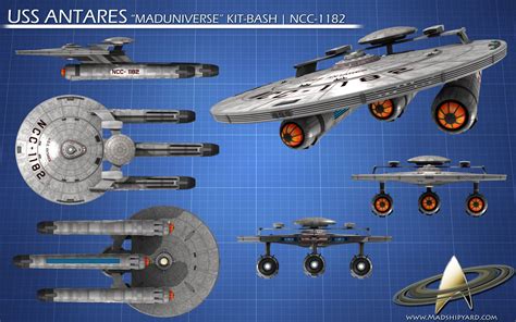 NCC-1182 U.S.S. Antares | Star trek ships, Star trek starships, Star trek images