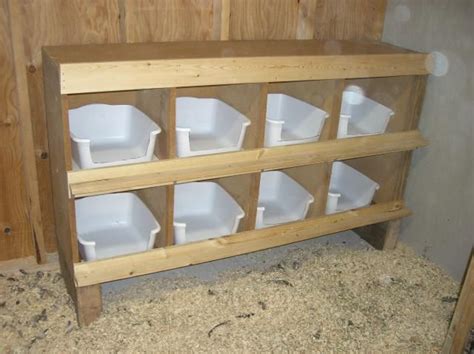 nest boxes - using litter boxes | Chicken nesting boxes, Diy chicken coop, Chicken coop