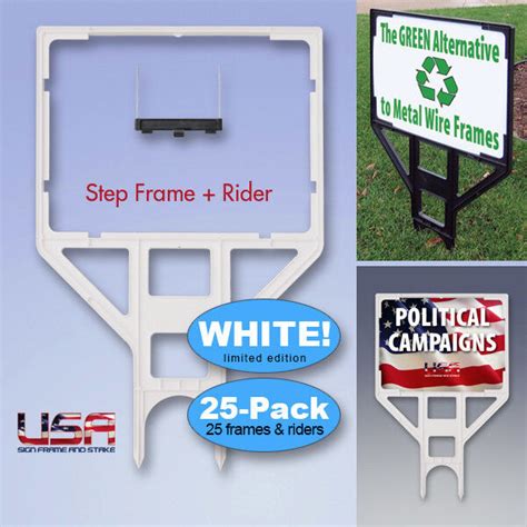 Yard Sign Frame 25-PACK **WHITE LIMITED EDITION** Real Estate Sign Frame - 18x24 | eBay