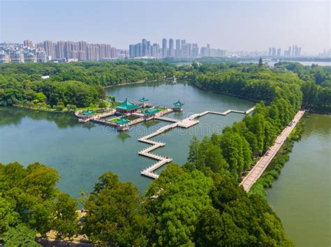 Summer Scenery of Wuhan East Lake Scenic Spot Stock Image - Image of boardwalk, nature: 153958599