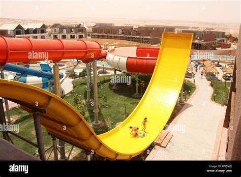 Jungle Aqua Park Hotel Hurghada Egypt Water Slide Stock Photo - Alamy