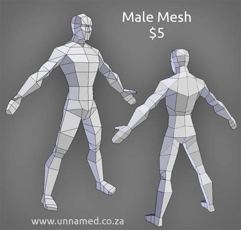 Low poly male model by YeshuaNel on DeviantArt