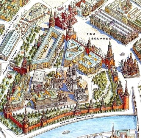 Moscow Tourist Map, Russian Architecture, Architecture House, Kremlin ...