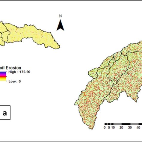 Figure showing soil erosion (a) and soil erosion severity (b) maps | Download Scientific Diagram