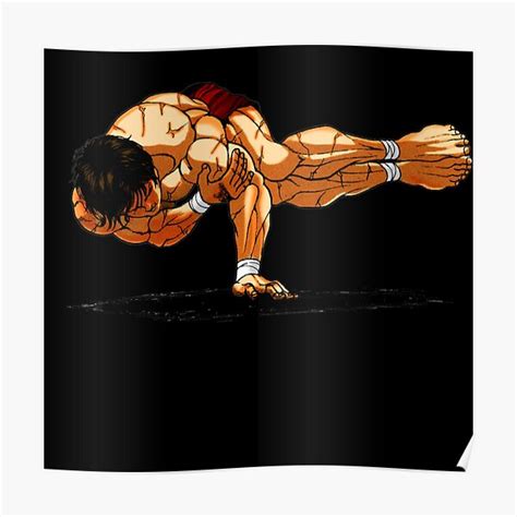 "Colorful Baki Hanma Planche Pose with one arm" Poster for Sale by ...