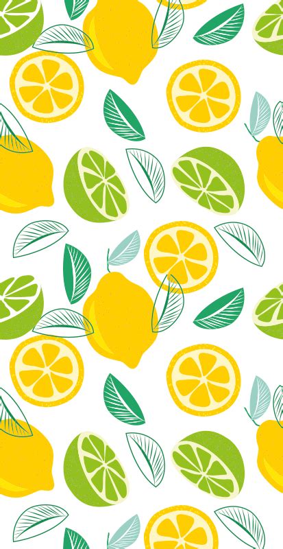 Halves of citrus fruits Contemporary Wallpaper - TenStickers