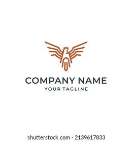 Eagle Line Art Logo Design Stock Vector (Royalty Free) 2139617833 | Shutterstock