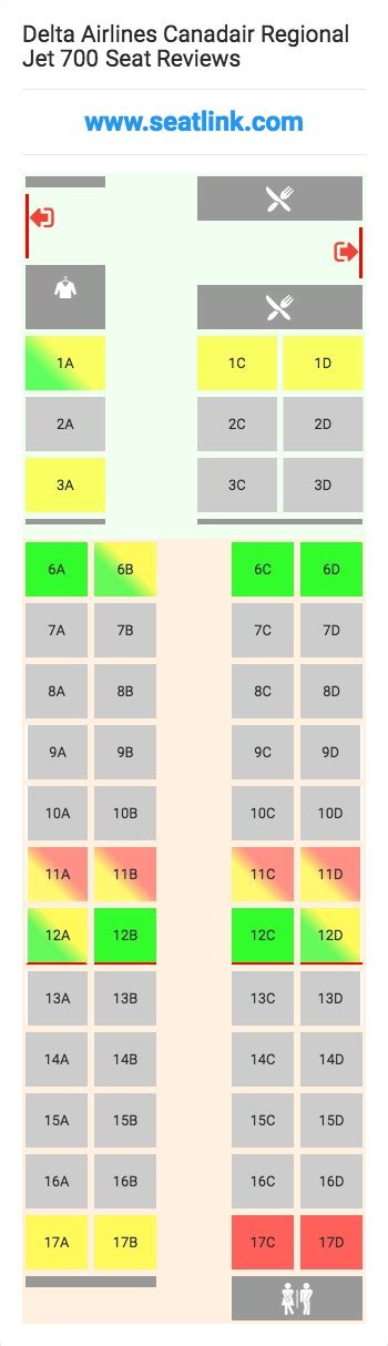 Delta Airlines Canadair Regional Jet 700 Seating Chart - Updated April ...