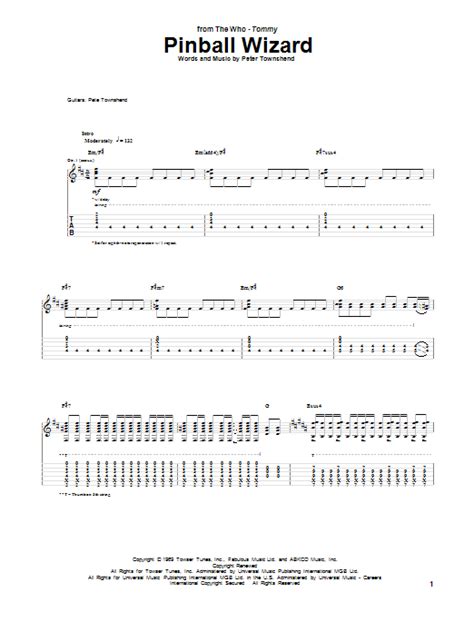 Pinball Wizard by The Who - Guitar Tab - Guitar Instructor