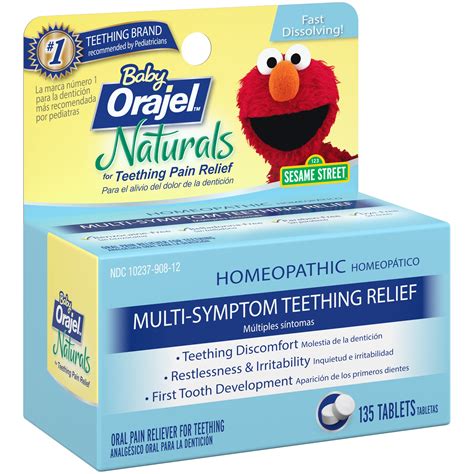 Baby Orajel Naturals Homeopathic Multi-Symptom Teething Pain Relief 135 ...