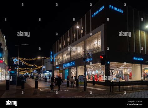 Primark store in Southend on Sea High Street with Christmas lights ...