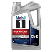 Mobil 1 High Mileage Full Synthetic Motor Oil 10W-30, 5-Quart | 1158746 | Pep Boys