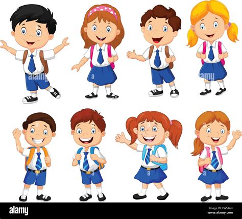 Illustration of school children cartoon Stock Vector Image & Art - Alamy