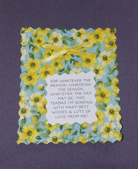 Thinking of You Floral Friendship Tea Pouch, Poem & Tea Bag - Etsy