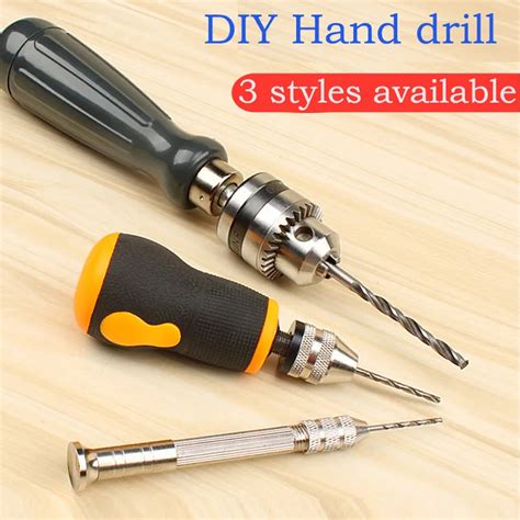 Hand twist drill hand tool hand drill mini small hand grip carpenter's chuck-in Electric Drills ...