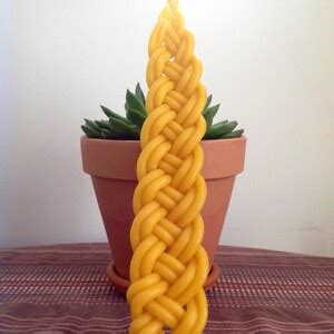 Beeswax Havdalah Candle Braided Candle Jewish Ritual Candle Jewish Wedding Gift - Etsy