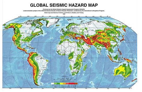 World Map Earthquake Zones