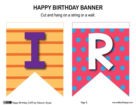 Happy Birthday Bunting Flag Banner | Free Printable Papercraft Templates