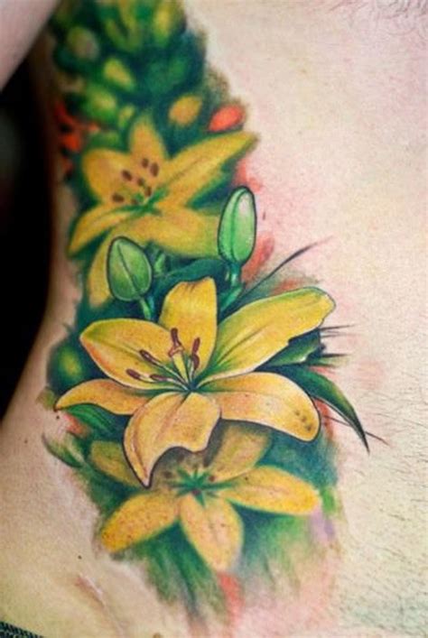 Yellow flowers tattoo by Bez: TattooNOW