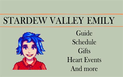 Stardew Valley Emily guide: romance, gifts, schedule | Stardew valley